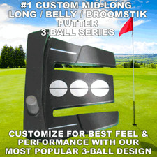 3-BALL FANG LONG BELLY BROOMSTICK TAYLOR FIT CUSTOM MADE PGA TOUR PUTTER 38-48"