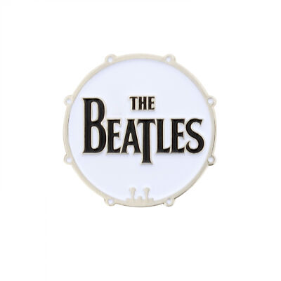 The Beatles Drum Logo Enamel Pin White