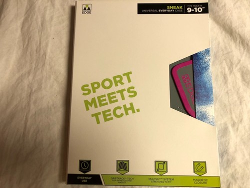 M-Edge Sneak Universal Everyday Tablet Case Fits 9-10" Tablets Gray Pink NEW - 第 1/3 張圖片