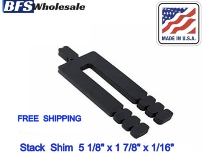 BFSEALS STACK SHIM, plastic Shimstack, Size: 5 1/8" x 2" x 1/16". 128 pcs. Made in USA