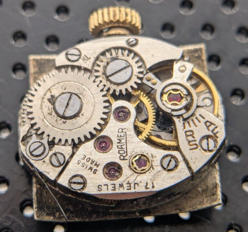 Roamer MST 389 Vtg 5 1/2”’ x 6 3/4”’ Watch Movements For Parts A