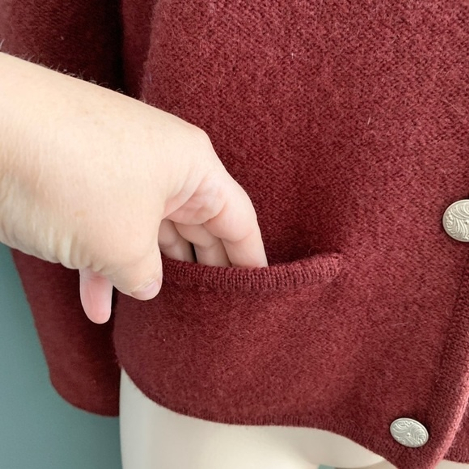 Vintage Weathervane Button Down Collared Maroon C… - image 4
