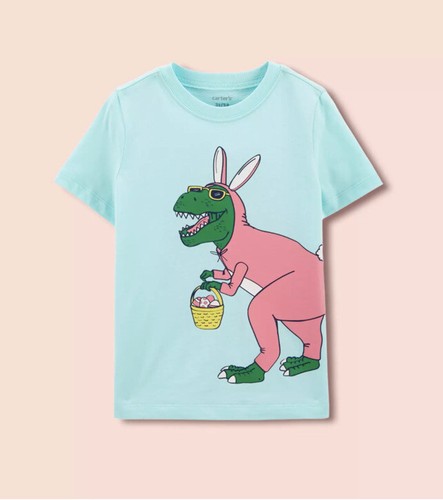 Boys Easter Dinosaur Shark Graphic Tee 