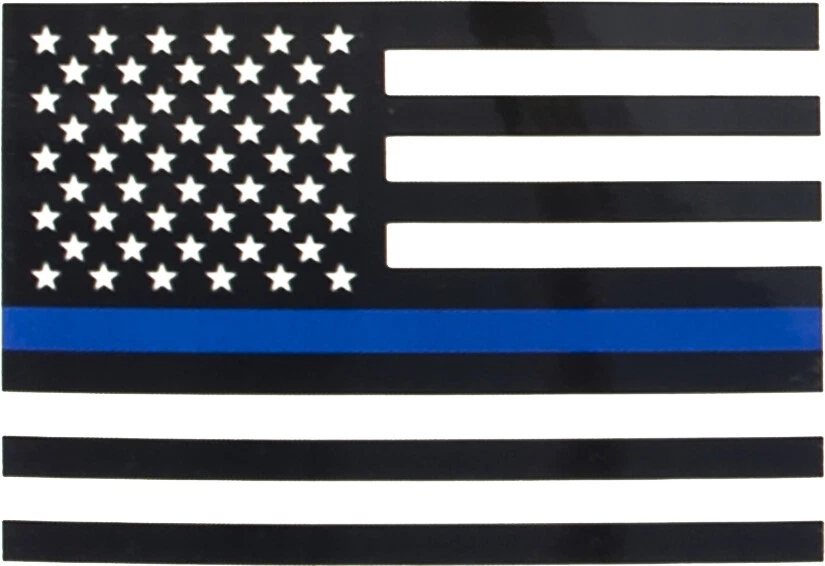 Transparent Thin Blue Line Flag Decal Law Enforcement Flag - Image 4 of 4