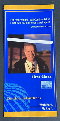 Continental Airlines Ticket Jacket - First Class (6/01)