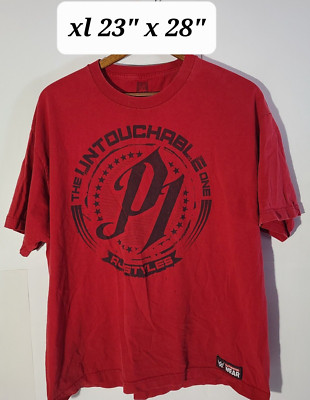 AJ Styles WWE Authentic ''Untouchable/Hard to Follow'' Red XL T-Shirt