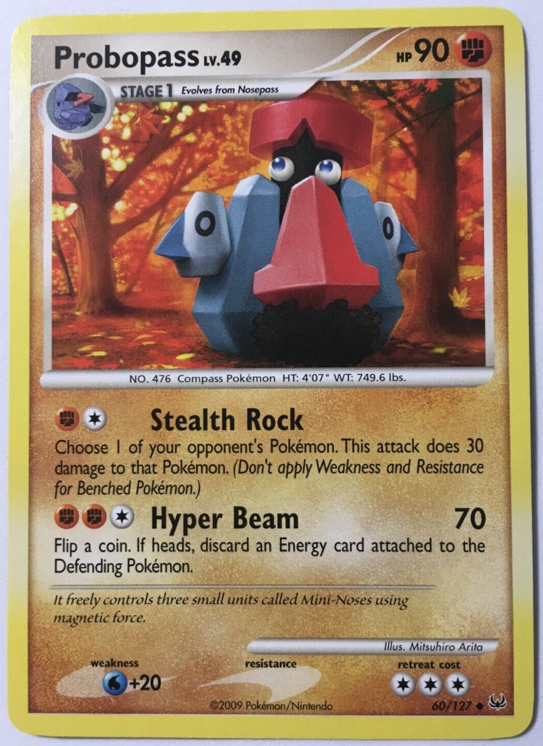 POKEMON PROBOPASS LV.49 60/127 PLATINUM BASE SET UNCOMMON NEAR MINT