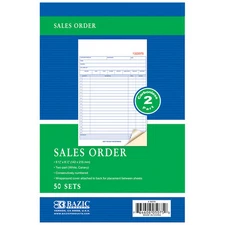 1-100 Sales Order Book Receipt Invoice Cash Rent 50 Sets 2 Part Duplicate