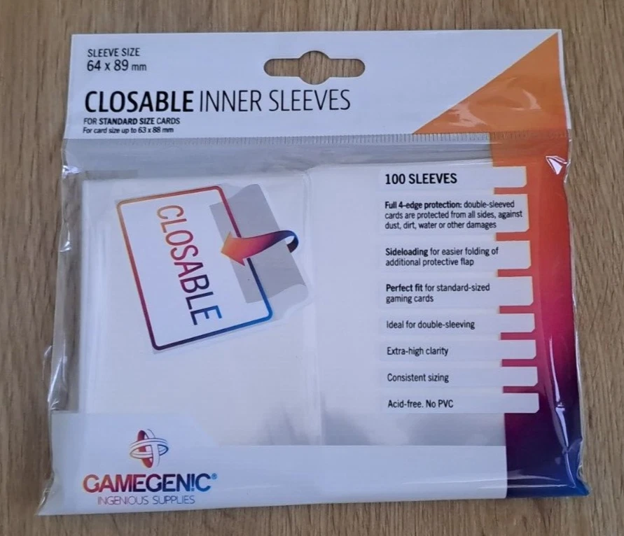 Gamegenic Closable Inner Sleeves 100 Hüllen 64x89mm für Magic, MTG, Pokemon