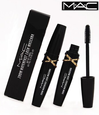 MAC Zoom WaterFast Lash Mascara Black Stack 3D intensives wasserfestes Make-up 10 g UK