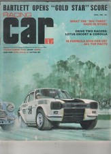 Racing Car News 1969 Apr Toyota Corolla Lotus Escort London Sydney South African