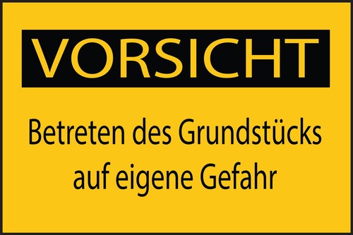 Warnschild 'Betreten Verboten LEBENSGEFAHR' – 60x40 Cm Aufkleber Aus Aluverbund, Witterungsbeständig