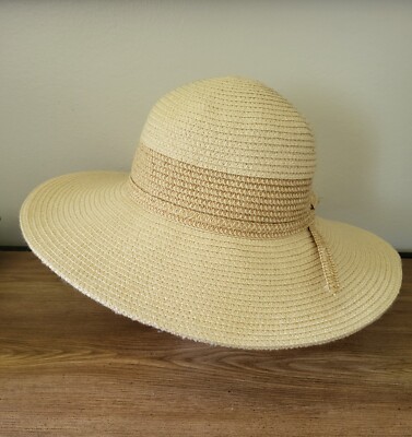 Ole America Womwns Wide Brim Natural Fibers Adjustable String