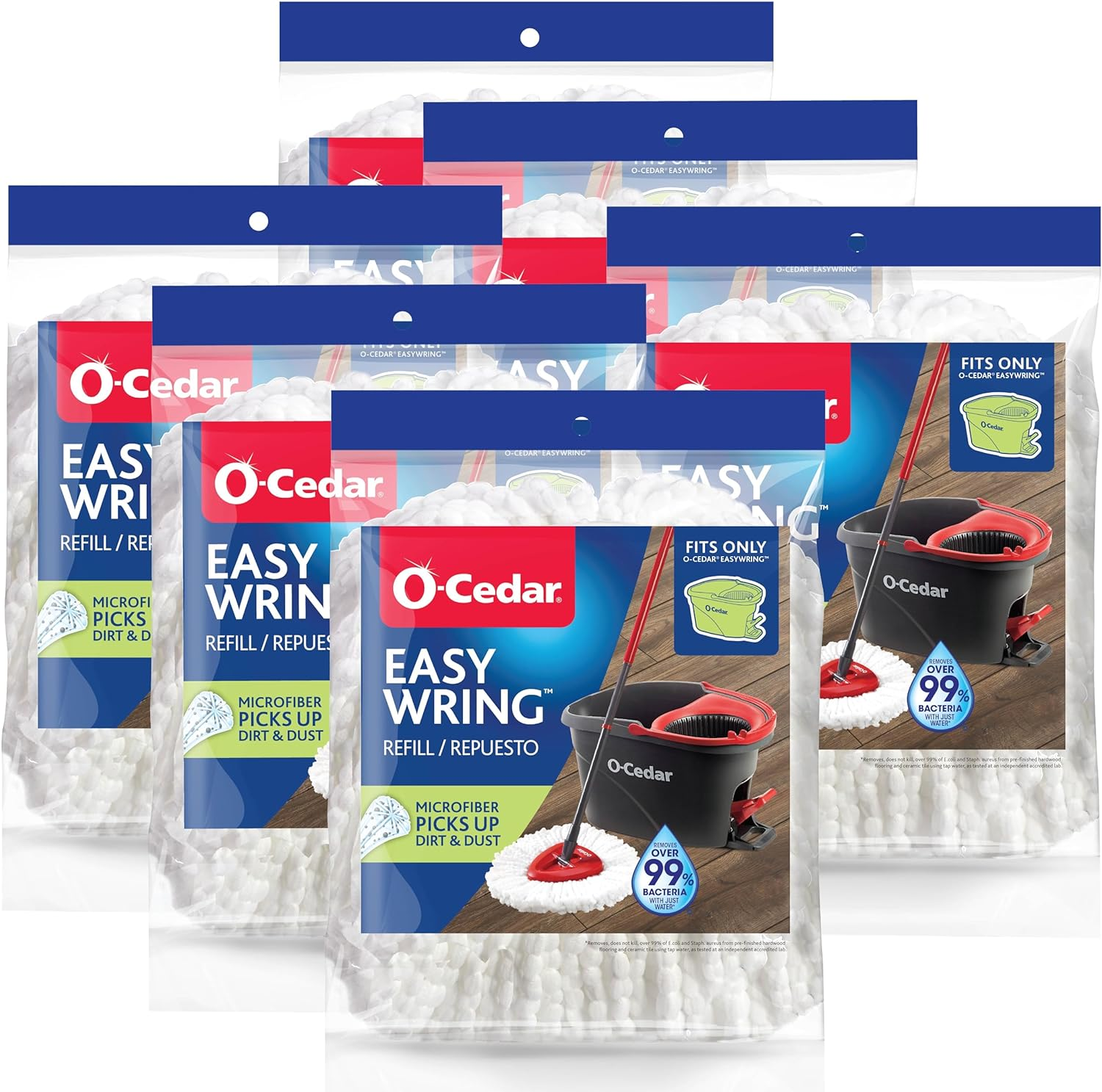 Easywring Spin Mop Head Refill (Pack of 6)