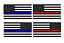thumbnail 1 - PICK COLOR SIZE Thin Blue Red Line US Flag United States Vinyl Decal Sticker