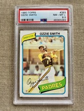 1980 Topps Ozzie Smith 393 Padres PSA 8.5 HOF Wizzard Cardinals Free Shipping