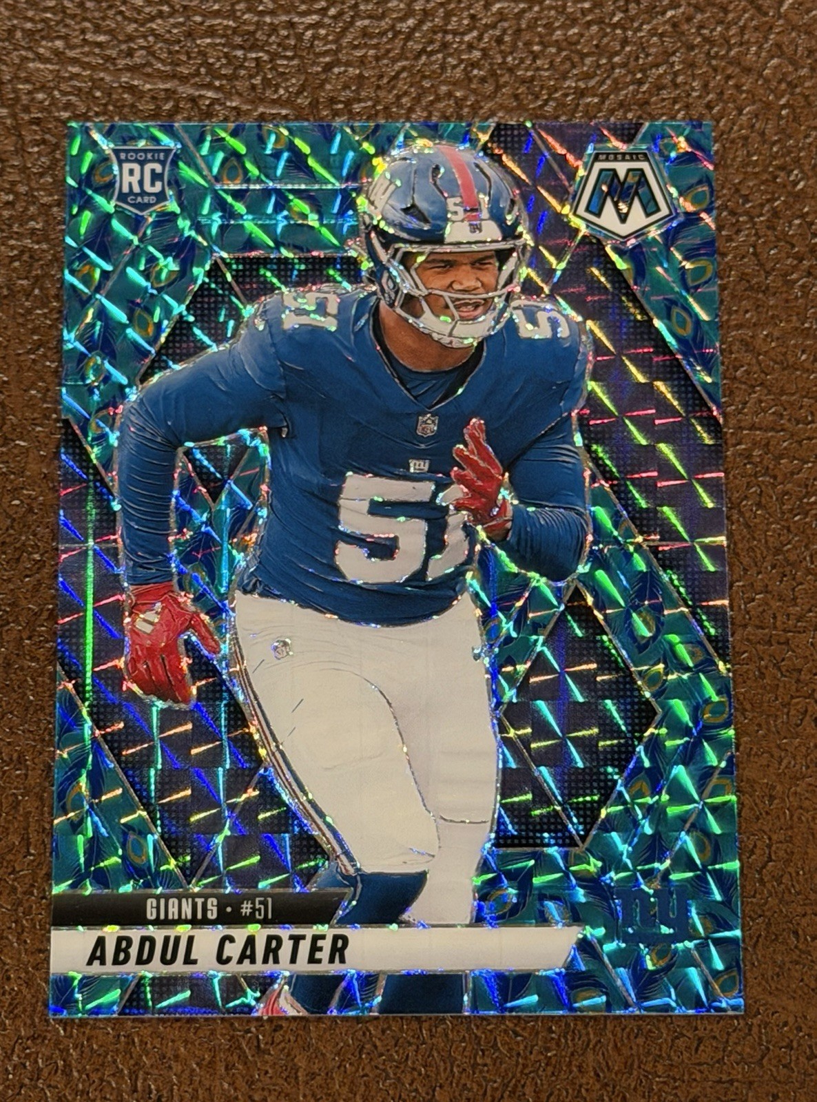 2025 Panini Mosaic Choice ABDUL CARTER RC #317 Peacock Prizm SSP