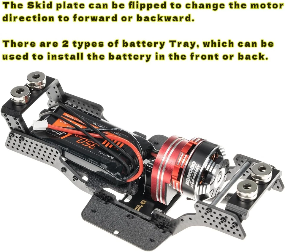 RampCrab Carbon Fiber Chassis Kit for SCX24, 7° 3 x 0.2 x 3 inches, black - Image 2 of 4