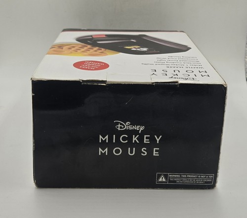 Ferro da stiro per waffle Disney Topolino NUOVO NUOVO CON SCATOLA antiaderente nero Intertek - Foto 7 di 7