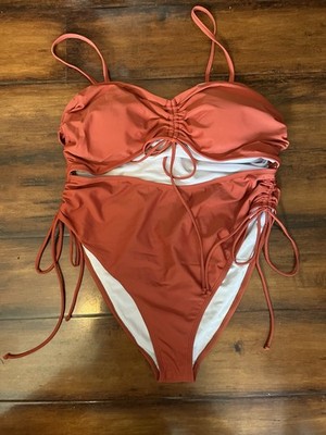 Rust Red One Piece Swimsuit