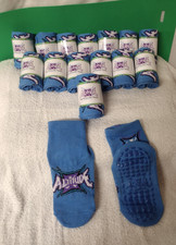 Trampoline Socks / Pack of 15 / Size Toddler/ Non-Slip Grip Bottom/ Blue