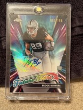 2024 Topps Chrome Future Stars Auto RC Brock Bowers Aqua Refractor /199