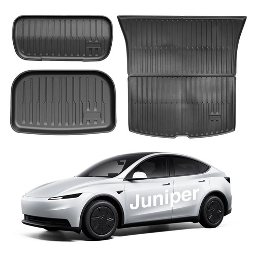 All-Terrain Cargo Liners Set for 2025-2026 Model Y, TPE, Anti-Slip, 3PCS, All We