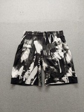 Under Armour Boys Short YXL White Black Tie Dye Elastic Waist Pull On Activewear