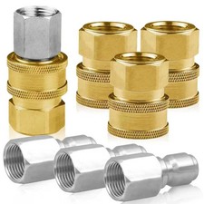 8 Pack NPT 3/8 Inch Stainless Steel Pressure Washer Quick Connect Fittings