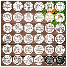 34 Pieces Inspirational Word Stencils 3 in Motivational Quotes Stencils Reusa...