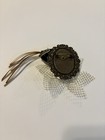 Handmade Porcelain Lady Face Brooch Pin Victorian Art Deco Black Velvet Hat Wear — photo 2