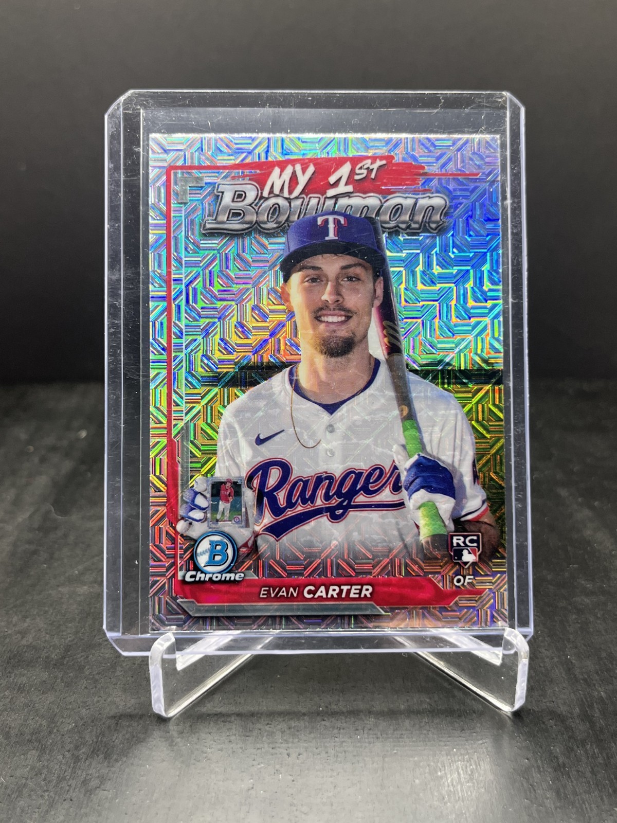 2024 Bowman Chrome Evan Carter RC Rookie My 1st Bowman Mojo #M1B-7