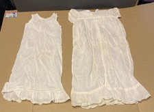 Vintage 1950s Baby Christening Gown with Slip