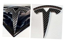 Logo Decal Overlay Stickers Refresh 2/2021 - 5/2025 Carbon Fiber Black
