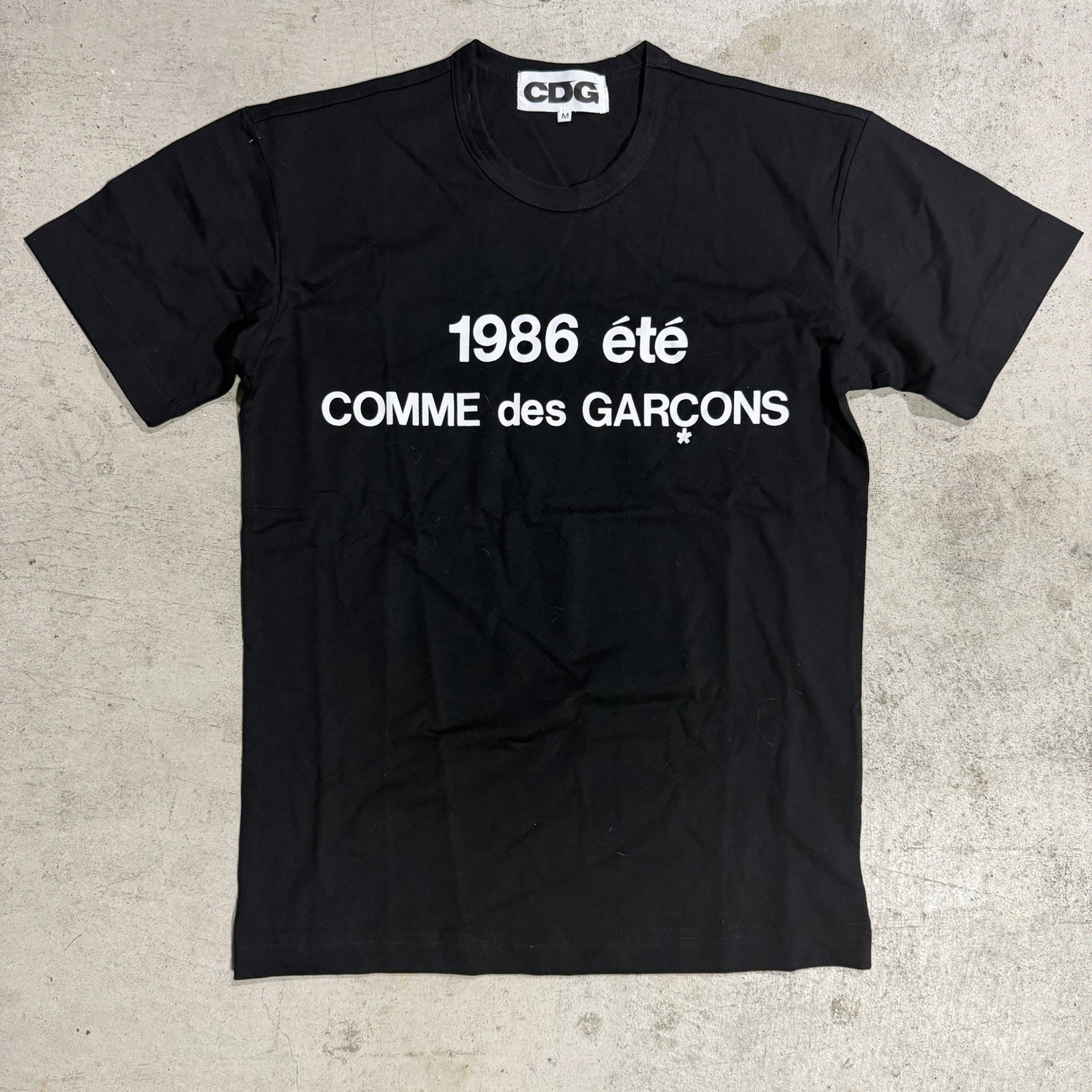 Comme Des Garcons Play 1986 été Black Graphic Print Cotton Jersey