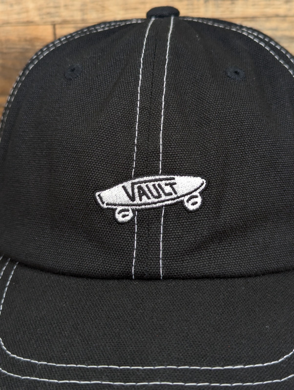 VANS Vault SAMPLE Hat Black Strapback Cap - image 3