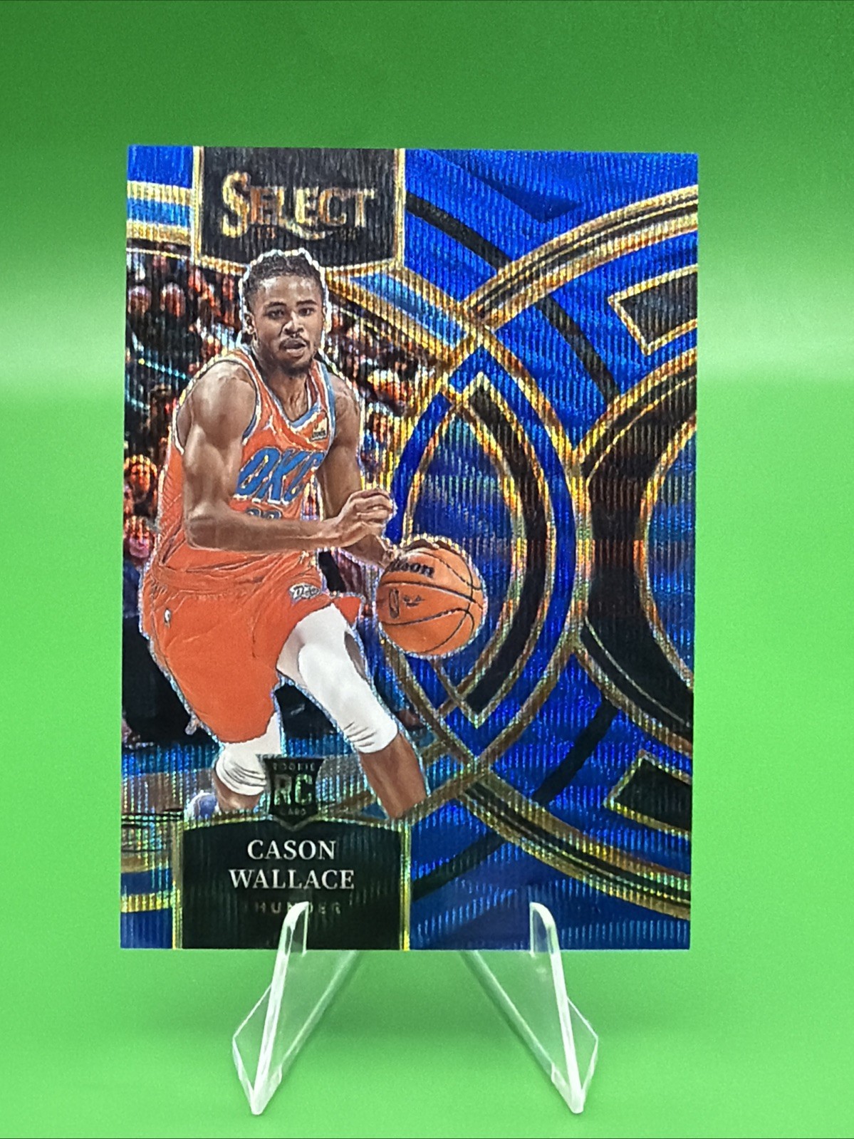 2023-24 Panini Select - Premier Level Cason Wallace #103 Blue Wave Prizm /75