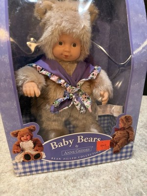 NIB 2005 Anne Geddes Baby Bears Plush Doll Bean Filled Collection (No. 542951)