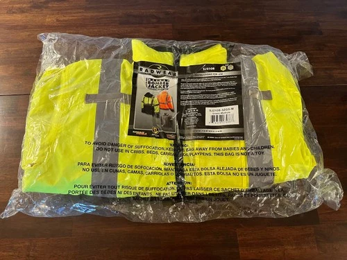 High Vis Deluxe Bomber Jacket w/Removable Fleece Jacket, Medium, Radians SJ210B image 11