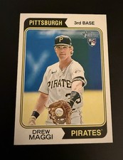 2023 Topps Heritage High Number – #601 Drew Maggi Rookie Pittsburgh Pirates