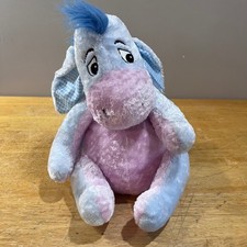 Disney Store Eeyore Spring Pastel Plush 10" Blue Pink Gingham Bow DN130103