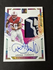 2025 Panini Impeccable Andre Tippett Extravagance Auto Emerald /5 Patriots Logo