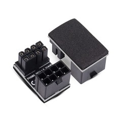 2 Pack ATX 8Pin U Turn Power Adapter 180 Degree Angled Graphics Card Reverse