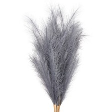 37.8in Pampas Grass Decor, 7 Pcs Artificial Pampas Grass Bulk, Gray