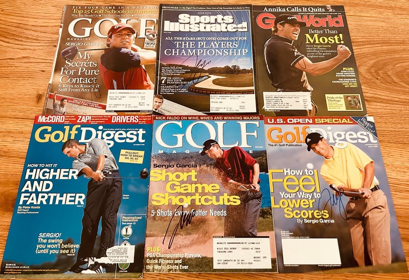 8 Sergio Garcia signed autographed Golf Digest Golfweek & SI Golf Plus magazines