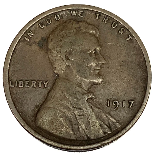 1917 P Lincoln Wheat Cent Penny F Fine Condition 1c One Cent US Coin- 3227