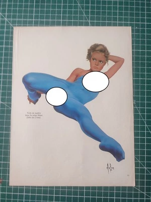 BZ21 Photo circa 1960 nu féminin artistique ASLAN GOURDON tirée d'une revue - Photo 1/2