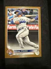 2022 Topps Series 2 Yohel Pozo Gold Parallel #649 Rookie Card RC /2022 Rangers. rookie card picture