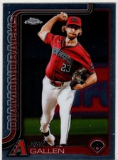 2025 Topps Chrome Baseball Zac Gallen No. 4 Arizona Diamondbacks