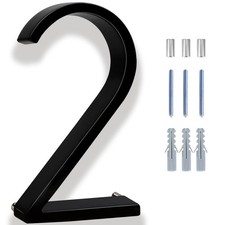 6 Inch Large Modern House Numbers For Outside, Address Numbers For House, Zin...